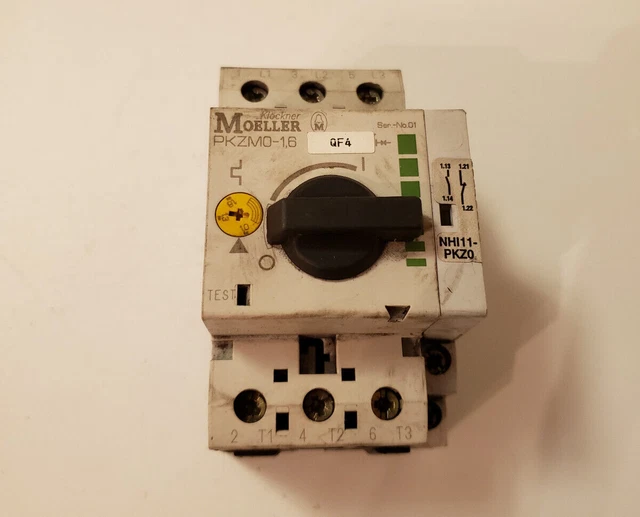 MOELLER/EATON MOTOR PROTECTION Circuit Breaker PKZM01,6/NHI11PKZ0 Aux