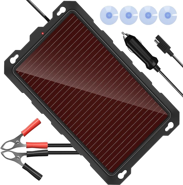 12 Volt Battery Charger Solar Powered Panel for Car Dump Trailer Boat Marine 12V 12 Volt Battery Charger Solar Powered Panel for Car Dump Trailer Boat Marine 12V
