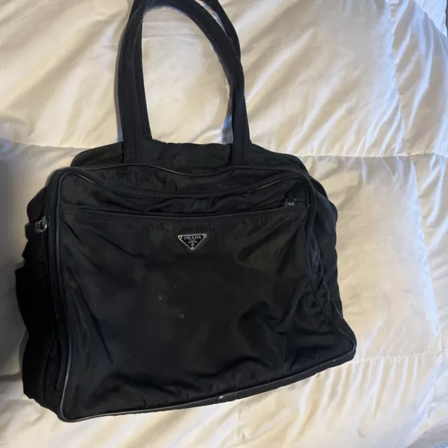 Prada Tessuto Baby Diaper Bag in Black