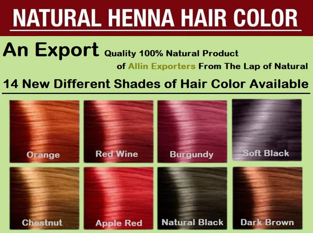 HENNA HAIR DYE Color Powder Vegan Unisex ORGANIC Natural Pure Chemical
