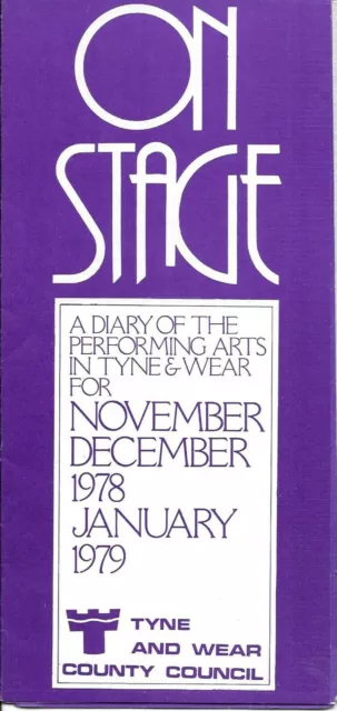 On Stage Pamphlet A Diary Of The Performing Arts In Tyne & Wear 1978 - Jan 1979
