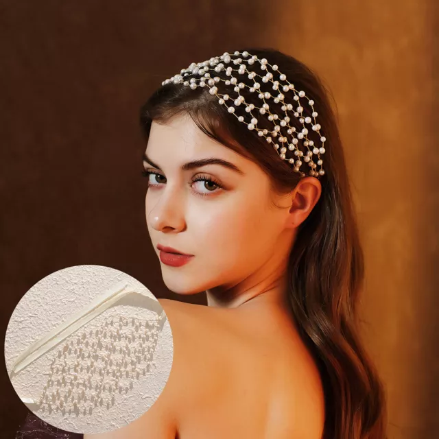 Filet À Cheveux En Perles Pour Femmes Bandeau Chaînes Multicouches ✿