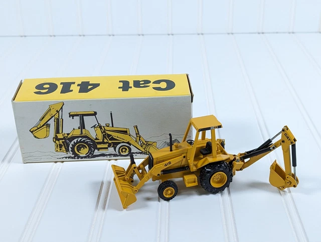 NZG Caterpillar Cat 416 Backhoe Loader 1:50 Scale Diecast Model #285 w/ Box