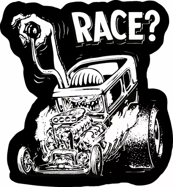 Race Old School Rat Fink Rat Rod Hot Rod Muscle Car Vintage Performance Sticker