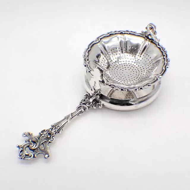 Tea Strainer and Tray Set Sterling Silver Peru