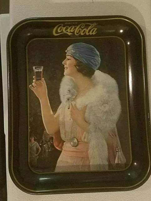1925 Coca Cola Tin/ Metal Serving Tray Size 10.5X13