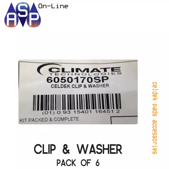 Climate Technologies/Bonaire Celdek Pads Clips & Washers - Part# 6050170Sp 3