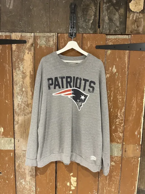 NFL Men’s Grey Jumper Sweatshirt Team Apparel Patriots Tu Size XXL