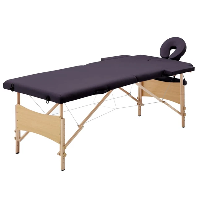 Holz Massagetisch Klappbar 2 Zonen mit Tragetasche Therapie Massageliege S4O0