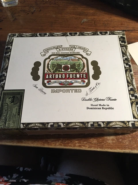 Vintage Wood Arturo Fuente Cigar Box stash box trinket box jewelry box wooden