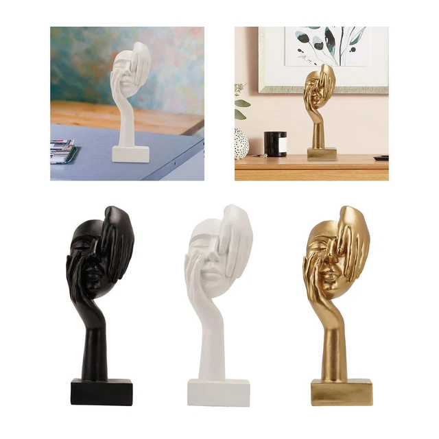Penseur Statues Résine Caractère Abstrait pour Cheminée Décor À La Maison