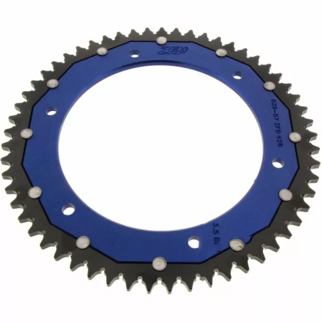 Kettenrad Dual 57Z Teilung 428 blau rear sprocket 57 tooth pitch blue für: Yamah