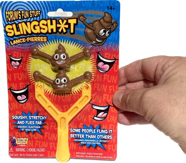 SLINGSH*T POOP SLING Shot Flying Emoji Gross Poo Prank Gift Dog Crap