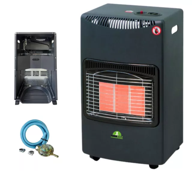 Stufa a gas GPL ad infrarossi 4.2KW 3 Livelli di potenza + kit tubo e regolatore