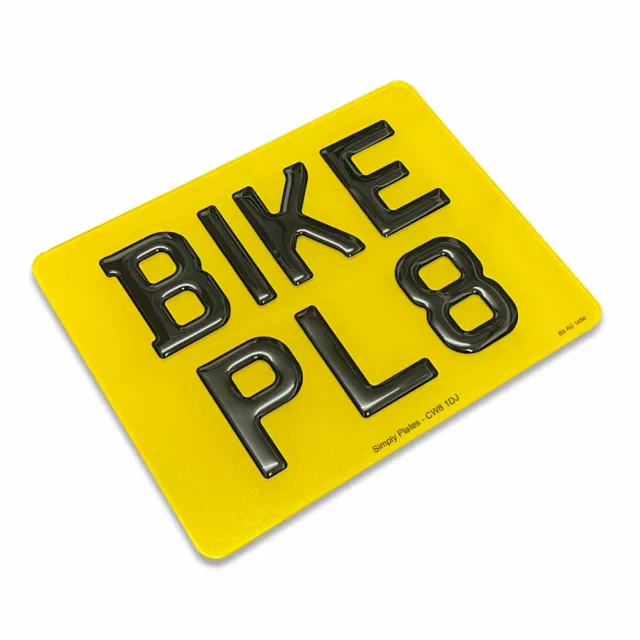 3D Gel Motorrad ROAD LEGAL Reg UK Nummernschild Motorrad Quad 9x7
