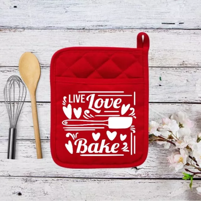 Live Love Bake - Portavasos - Hot Pad - Horno Mitt - 019
