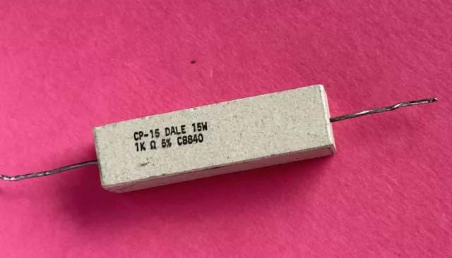 1K Ohm 15W 5% Power Resistor Wirewound Axial Cement Resistor DALE CP-15