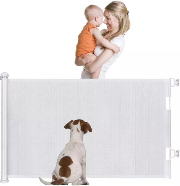Retractable Baby Gate - 150x86CM Extra Wide Safety Gate for Baby and Pet, Stair