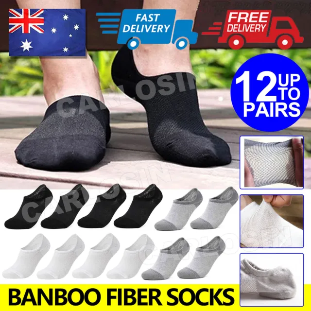 Men Women Bamboo Non-slip Heel Grip Low Cut No Show Socks Invisible Sockets HOT