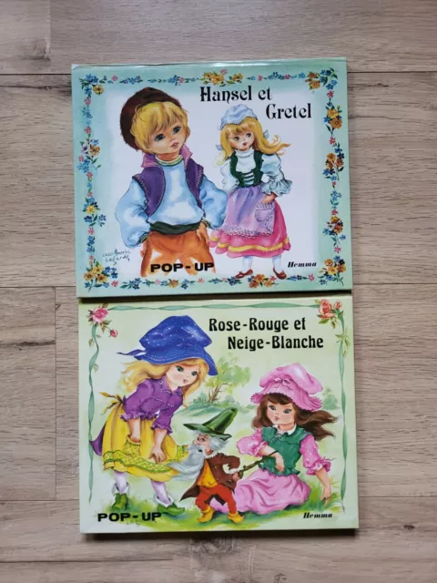 Rose Rouge et neige blanche hansel et gretel lot livre animé Pop up Lagarde 1983