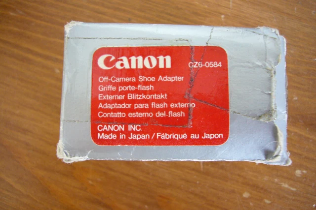 Adaptador de zapato GENUINO CANON fuera de cámara CZ6-0584