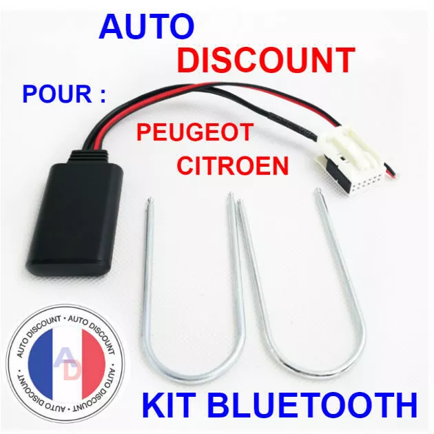 NEUFU Adaptateur Bluetooth Câble Audio AUX 12PIN Pour Peugeot 207 307 407  308 Citroen C2 C3 RD4 - Cdiscount Auto