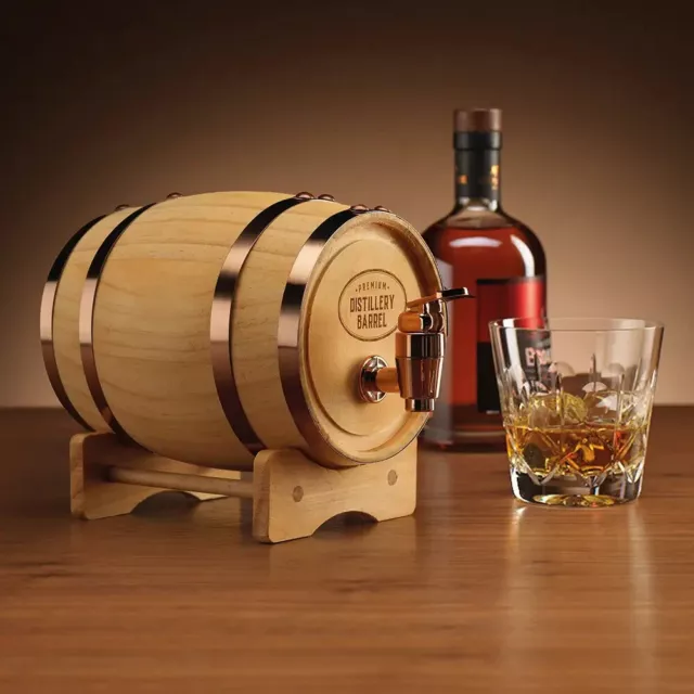 Mini Whiskey Barrel Spirits Drinks Decanter Dispenser Christmas Fathers Day Gift