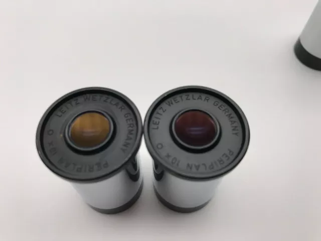 Pair of Leitz Wetzlar Periplan 10X O Microscope Lenses