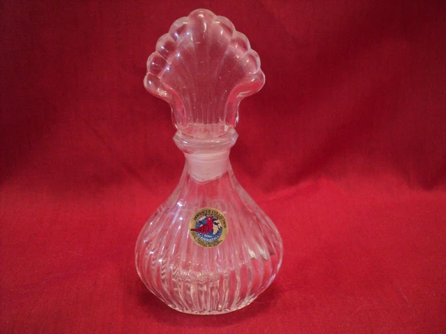 Hofbauer Byrdes Birds 24% German Clear Crystal Decanter Perfume Bottle / Stopper Hofbauer Byrdes Birds 24% German Clear Crystal Decanter Perfume Bottle / Stopper
