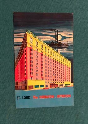Chrome Postcard - Sheraton-Jefferson Hotel, St. Louis, Missouri MO - Artist view