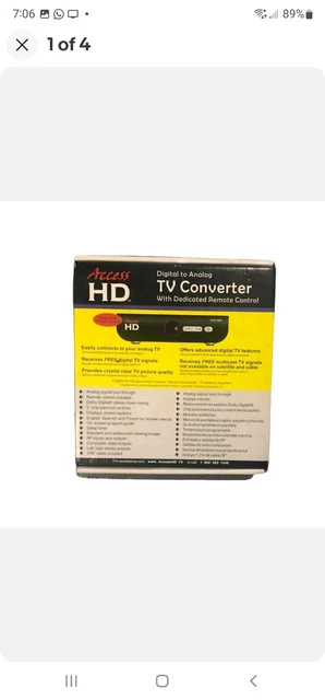 Access HD Digital to Analog TV Converter Model DTA1080D New In Box
