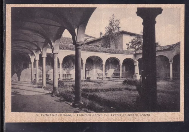 Cartolina San Fiorano Cimitero Antico Via Crucis di Scuola Veneta CI141