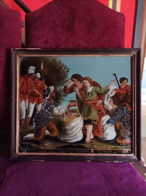 sottovetro 800 straordinario ma vetro lesionato edue mancanze restaurate