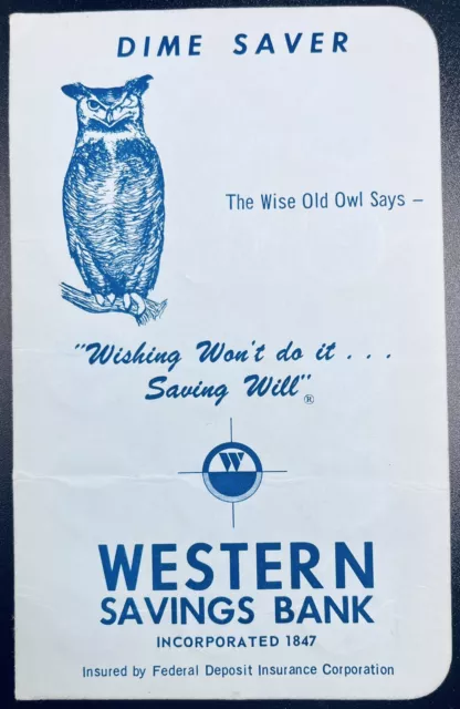 Vintage FULL Piggy Bank SILVER Dime Saver Western Savings Bank
