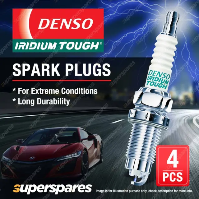 4 x Denso Iridium Tough Spark Plugs for Volkswagen Beetle Golf 5K1 AJ5 1J1 Jetta
