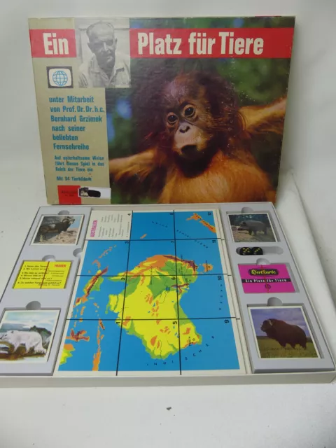 Spiel Lernspiel 1970ér Fragen/Antworten Ein Platz für Tiere B. Grzimek