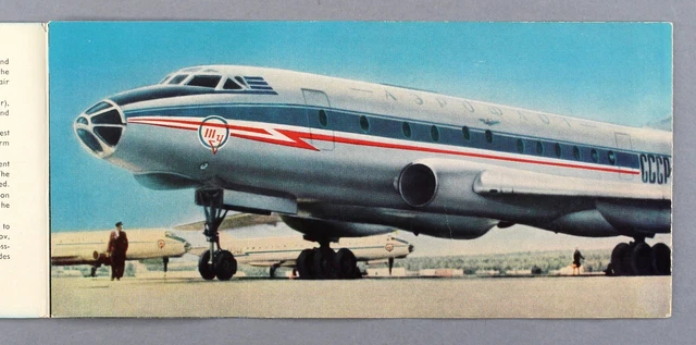 Aeroflot Tupolev Tu-124 Airline Sales Brochure Cutaway Russia Ussr
