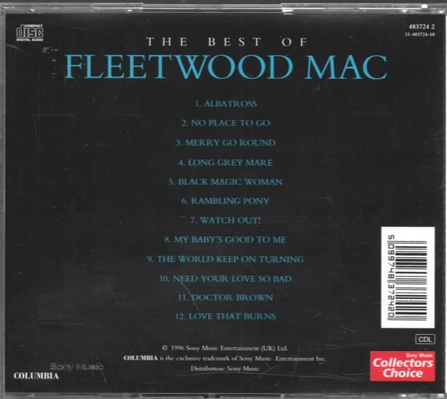 FLEETWOOD MAC BEST of Fleetwood Mac CD Compilation Europe Artone 1999 ...