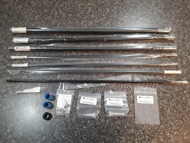 Dragonplate Carbon Fiber round tubes 24 inch.. Lot of 7. Plus extras.