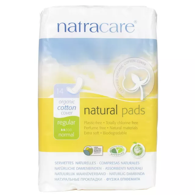 Natracare Natural Maxi Pads Regular x 14-9 Pack