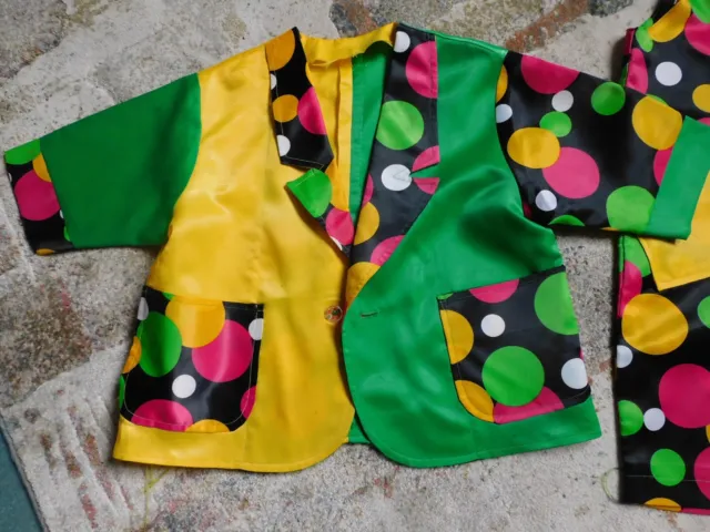 déguisement de carnaval pour enfant 3-4 ans, salopette + veste - jolis coloris