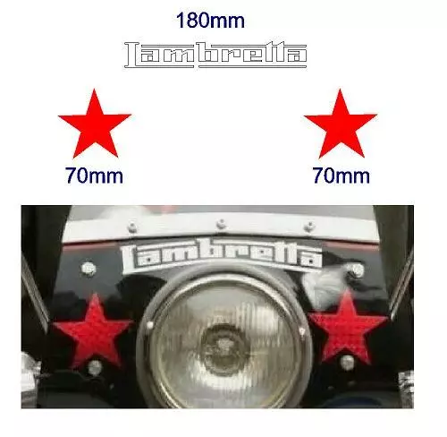 Jimmy's scooter lambretta LI quadrophenia replica flyscreen decal star set