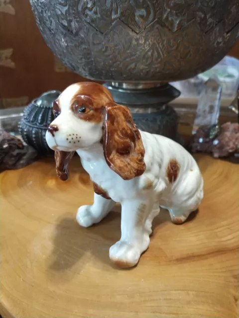 Vintage 1950s Japan ceramic cocker spaniel dog figurine