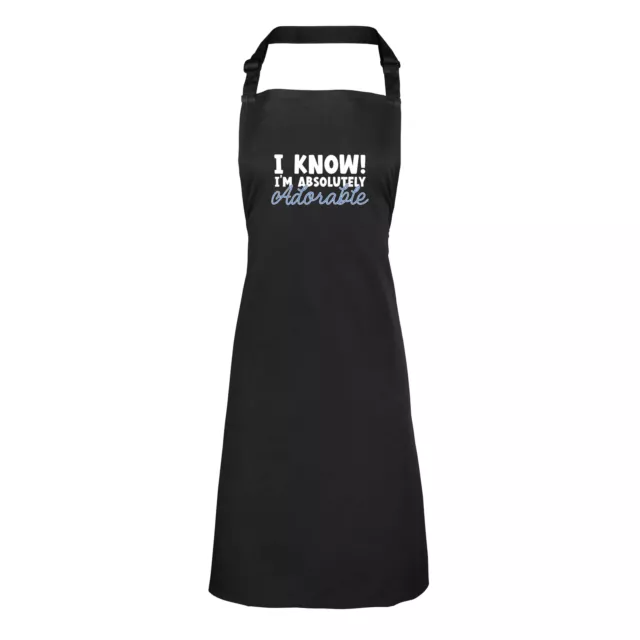 Absolutely Adorable Apron Mens Womens Blue Funny Sarcastic BBQ Chef Cook Gift