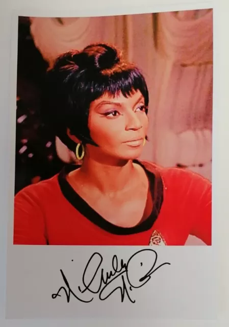 PRINT - 1960s Star Trek OS Nichelle Nichols Uhurua Autograph Reprint 6"X4" Photo