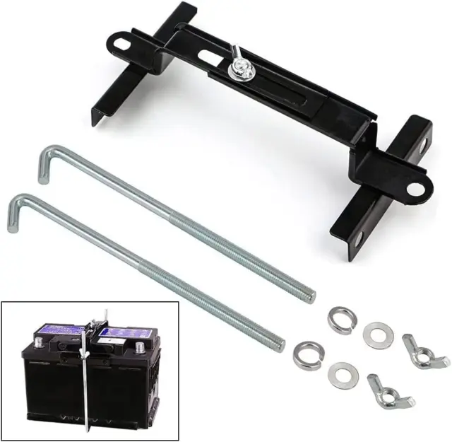 Adjustable Battery Hold Down, Universal Battery Adjustable Crossbar with L Bolt