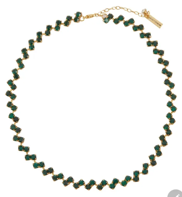 Jennifer Behr Minna Green Crystal Necklace