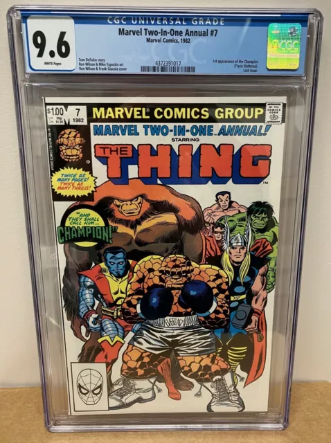 Marvel Two- In- One Annual #7 CGC 9.8 White Pages 1st appearance of Champion