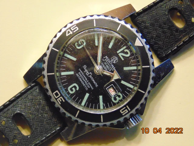 Montre Vintage Mortima Mayerling - Mécanique Manuelle - Modèle Plongeur Français - Années 70 - Occasion