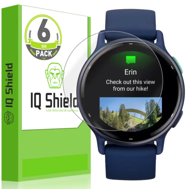 6x IQ Shield LIQuidSkin Screen Protector for Garmin Vivoactive 5